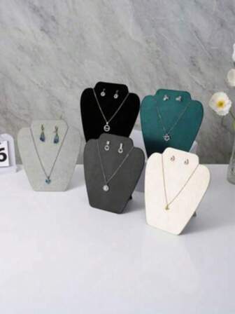 1/3/5pcs Necklace Earring Display Stand - Necklace Jewelry Rack, Suitable For Earrings And Accessories, Elegant Jewelry Set Display - Necklace Earring Storage Rack, Fashion Single Necklace Earring Set Display Board - Jewelry Display Stand