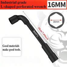 Nanbao This Is A "Black Tyrant" High-Quality L-Type Perforated Wrench. The Socket Head Is Designed With Perforations, Suitable For Disassembling Various Extra-Long Screws. Sizes Range From 6-19mm, Made Of Good Materials With High Hardness And High Torque. - Black - View 14