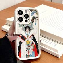 Funda de teléfono de moda, compatible con varios modelos de ,  y , funda de teléfono con diseño de vestido tradicional chino para modelos de ,  y , funda de protección para teléfono, regalo de funda de pareja para novio o novia, regalo de vacaciones, este es un regalo popular para amigos o socios, adecuado para ocasiones de negocios. Duradera, resistente a las manchas y a las huellas dactilares, esta nueva funda para teléfono de hombres y mujeres es un gran regalo. - Café integral - Ver 4