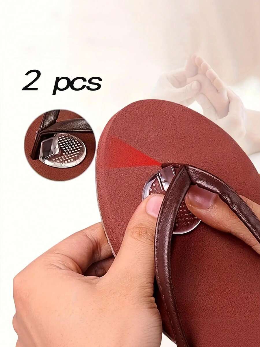 1 paire de séparateurs d'orteils en silicone transparent, coussinets de sandale tong. Protecteur d'orteils convenant pour les tongs - Multicolore - Voir 1