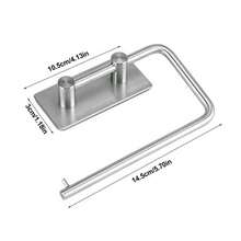 XISH Fdit Portarrollos de Acero Inoxidable 304 Soporte para Papel de Cocina/Baño Instalación con Adhesivo o Tornillos Resistente a la Humedad y Óxido Diseño Moderno Color Plateado - Plateado - Ver 2