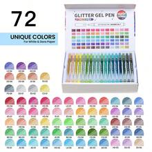 Languo 72 Color Shiny Acrylic Gel Pens,Super Shining Color Painting Gel Pen-Plus Drawing,Graffiti,Hand Account Writing For Acrylic Board/Eggshell/Canvas Shoes/Glass Cup Super Strong Coverage Ideas Gift Choice Back To School Essentials Art Supplies Stationery - Multicolor - View 11