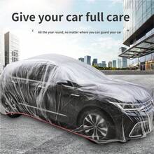 Disposable Universal Car Cover, Transparent Plastic Full Car Cover, Sun Protection, Waterproof, Dustproof - Car Cover - View 5