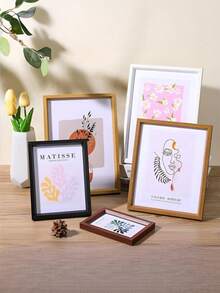 1pc-High-Transparency Acrylic Glass Wood-Plastic Retro Photo Frame-Acrylic Specimen Display Frame-Simple Wooden Photo Frame-Suitable For Living Room And Bedroom Decoration - Multicolor - View 2