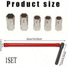 1 Set Red Pipe Wrench, Faucet Wrench, Sink Wrench - Multicolor - View 3