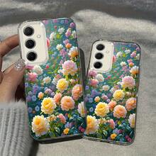 Adecuado para funda de teléfono  Galaxy Nueva A5 A3 A02 A34 A13 A14 A32 A24 A12 A50 A54 A70 A73 A34 A55s NOTE 10F12 M10S Funda de moda de personalidad de dibujo animado linda, funda de espacio de cobertura completa TPU transparente suave, funda pintada con flores, mariposa, corazón, estampado de océano, funda de teléfono simple y creativa nueva, imagen 4968 - Multicolor - Ver 8