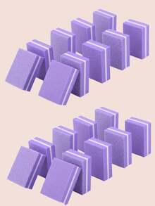 klimonla Purple Mini Nail Buffer Block 100/180 Grit Sponge Nail Polish Sanding Buffer Strips Nail File Blocks Manicure Tools 20pcs - Purple - View 8