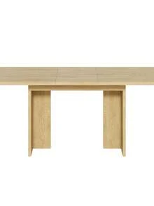 Extendable Dining Table, 140/180 X 80 Cm, Ideal For 6 To 8 People, Rectangular Shape, Thick Top, Simple Style, Oak Color, Perfect For The Dining Room, Kitchen Or Living Room. - Oak Color - View 12
