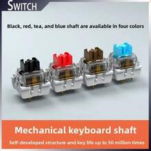 30Pcs/50Pcs/90Pcs Keyboard Switch Keyboard Clicker Key Replacement 3 Pin Tactile Switch Mechanical Keyboard Include Keycap Puller And Cleaning Brush - Multicolor - View 6