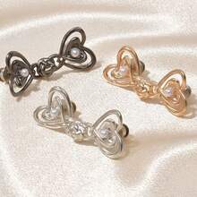 2/6pcs Women Pants Tightener - Denim Waist Cincher Clips And Pins, Make Waist Slimmer - Adjustable Waist Clip Waist Belt Adjuster, Elegant Button Pin Design, Minimalist, Perfect As Gift, Daily Waist Cincher, Gold/Silver/Black - Multicolor - View 8