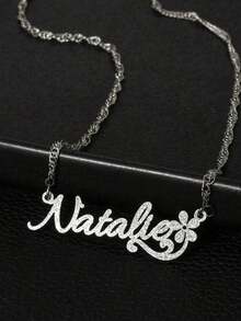 Elegant Quality Versatile, Fashionable Luxury, Minimalist Noble, Youthful Beautiful Sexy Personalized Gold Petal Name Text Pendant Necklace, Birthday Gift, Customized Gift, Anniversary Gift, Customized Jewelry, Commemoration Gift, Gift For Friends, Family, Lover, Match For Party And Travel Gold,Rose Gold Stylish,Fall Fashion,Vintage,Unisex,Simple,Casual,Hipster,Goth,Punk Custom,Personalized,Unique Ideal Gifts For Her Her,Boyfriend,Girlfriend,Dad,Mom,Family,Friends,Pets,Son,Daughter,Grandparents For Anniversaries,For Valentine's Day,For Mother's Day,For Birthdays,For Graduation,For Father's Day,For Weddings,For Daily Wear,For Party,For Prom,Black,Silver,Gold,Stylish,Colorful,Vintage,Simple,Unisex,Casual,Cuties,Custom,Personalized,Unique,Ideal Gifts For Him,Ideal Gifts For Her,Her,Boyfriend, - 彩色 - 查看 5