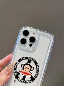 官方授权 Paul Frank 透明气囊手机壳，全方位防震保护摄像头，大嘴猴子和字母图案，全新设计，兼容 13/14/15/16 Pro Max - 彩色 - 查看 4
