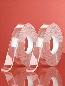 Cinta adhesiva nano de doble cara, súper fuerte, reutilizable y versátil - ideal para decoraciones navideñas, manualidades y artículos esenciales para la decoración del hogar - transparente - Ver 2