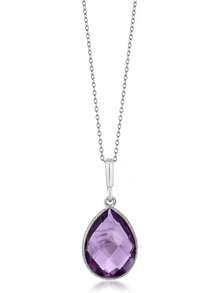 ¡RecomendadoCollar con colgante de lágrima de amatista de 6.50 quilates para mujer en plata de ley 925 |   forma de pera de 16 x 12 mm |   piedra natal de piedras preciosas |   con cadena de plata de 45.72 cm,¡Top de Temporada - 1 - Ver 4
