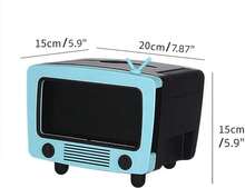 SGVAHY Tissue Box Holder Retro TV Tissue Box Cover Cute And Practical Cell Phone Holder Tampon Holder For Bathroom Kitchen Bedroom Dressers Desks And Tables Night Stands Creative Gift(Light Green) - ColorC - 查看 3
