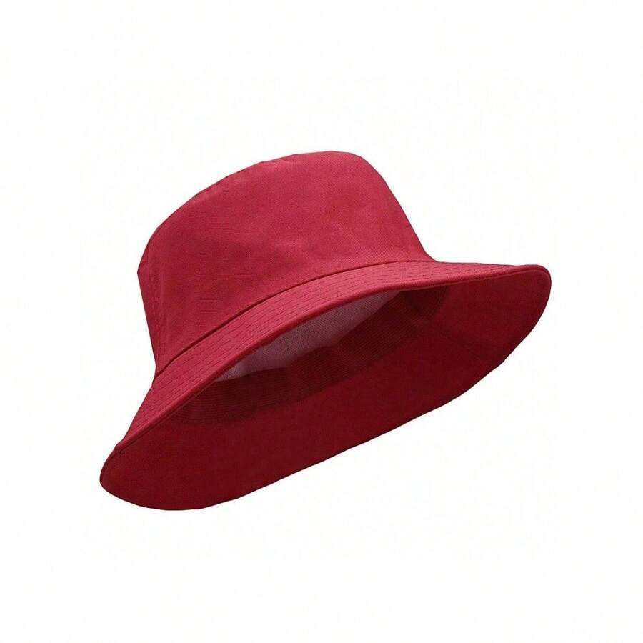 Adult Bucket Hat For Men And Women With Lining, Beach Cap, Fisherman, Camping, Sun Protection - 紅色 - 查看 1