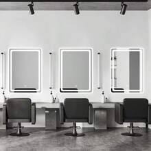 espejo rectangular LED de Baño 70 x 50cm Color Brillo Ajustable Espejo de Maquillaje con Luces  3 Colores Cambiables Espejo de Pared Regulable con Botones Táctiles Inteligentes - Tipo de Enchufe A USA (110-127V) - Ver 8