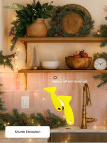 1/10/30片装粉色砖纹自粘仿瓷砖墙贴，防水壁纸，适用于客厅、厨房防溅板、浴室，Zellige风格