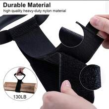 1pc Heavy Duty Tie Down Strap, Portable Wrap-Around Storage Strap With Hook & Loop Fastener, For Hoses, Extension Cords, Cables, Garage, Boat, RV Accessories Organization - one-size - View 6