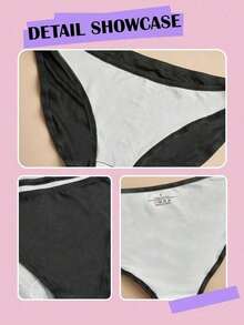 1pc Custom Valentine's Day Thong For Woman, Custom Briefs, Personalized Thong, Personalized Underwear With Face, Custom Thong With Face, Custom Face On Underwears, Valentine Gift, Anniversary Gift, Valentine Gift, Birthday Gift, Wedding Gift, Gift For Her/Girlfriend/Wife Adorable,Contracted,Funny,Cute Custom,Personalized,Unique,Customized Underwear,Thongs Ideal Gifts For Him,Ideal Gifts For Her Friends,Girlfriend, Bedroom,For Weddings,For Anniversaries,For Birthdays,For Holiday,Easy Comfort,Fall/Winter - 彩色 - 查看 3