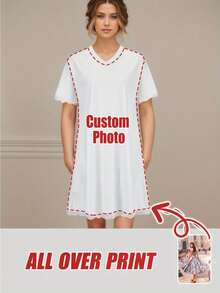 Customized Personalized Pajamas And Beach Suits - White - View 7
