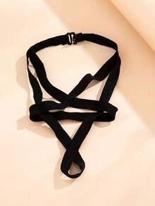 性感内衣两件套黑色弹力带脚链度假沙滩脚部配饰礼品 - 均碼 - 查看 5