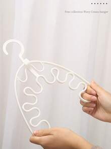 5/10个装 白色时尚节省空间多功能波浪形衣架 | 适用于内衣、胸罩、围巾、手提包 - 彩色 - 查看 6