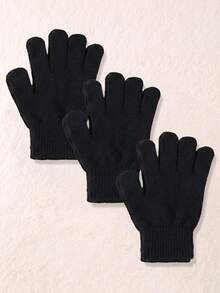 1/2/3 双装冬季魔法手套，黑色针织手套，保暖弹力手套，适合角色扮演服装，寒冷天气适用 - 彩色 - 查看 9