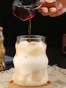 1个500毫升透明吸管水瓶，现代玻璃咖啡杯，适合居家、办公、返校等场合，可用作水瓶