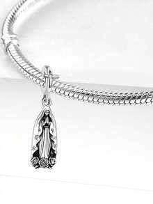 1pc Fashionable Beaded Pendant, Cross Charm, Suitable For Women Bracelet DIY Jewelry, Comes With Elegant Gift Box - Beaded 3 - View 7