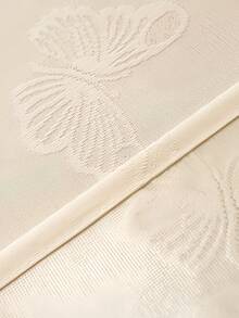 1pc French Retro Style Embroidered Beige Curtain, With Top Grommet Design, Suitable For Bedroom, Living Room, Balcony, Etc. The Sheer Curtain And Soft Fabric Create A Bright Yet Private Space. - Beige - View 7