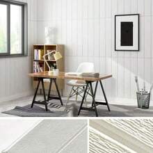 30片防水泡沫墙贴，3D木纹设计自粘墙纸，适用于浴室、厨房和简单的家居墙面翻新 - 彩色 - 查看 8