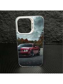 Étui de téléphone coloré IMD Dodge Challenger SRT, compatible avec les modèles 12, 11, 13, 14, 15, 16 Max Pro Plus, 17, 17 Pro et 17 Promax, avec un revêtement argenté - Z2 - Voir 5