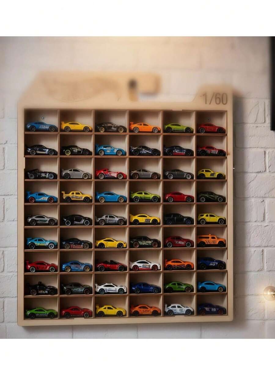 Exhibidor de Carritos Miniatura 60 Espacios - Caqui - Ver 1