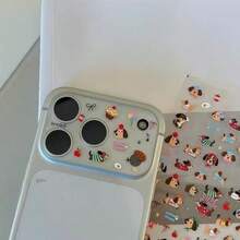 Cartoon Dog Bow Tie DIY Sticker + 2pcs Transparent Camera Lens Film, Cake & Apple Pattern, Soft Protective Film Compatible With Iphone 17 Pro Max/17 Pro, Anti-Scratch, Wear-Resistant, Ultra-Thin Lens Protector, Smooth Effect. - 2 Transparent Lens Films + Stickers - View 7