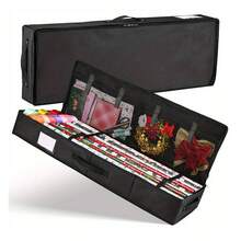 1个可折叠大容量圣诞礼物包装收纳袋，适用于节日装饰、生日派对、床底收纳、圣诞节、万圣节、圣诞家居装饰 - 彩色 - 查看 8