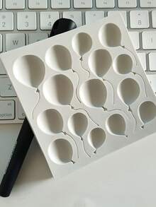 1pc/2pcs Birthday Balloon Gummy Mold, Party Baby Gift Cake Decoration Chocolate Candy Mold/Sugar Art/Cupcake Decor/Pastry/Polymer Clay/Epoxy Resin, Silicone Material, Suitable For Birthday Party/New Year Cake Decoration