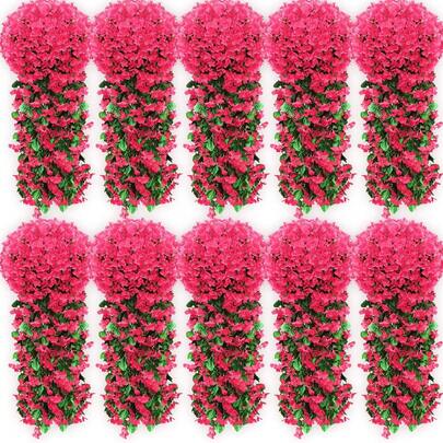 1PC Artificial Violet Hanging Simulation Flowers, Fake Flowers And Plants Are Suitable For Wedding Center Decoration, Home Decor, Gardens, Baby Parties, Party Supplies, Floral Wreath Decoration, Thanksgiving, Arch Background Decoration, Rama Decoration, Kitchen, Bathroom, Gifts For Women, Gifts For Men, Home Decor, Valentine's Day Gifts