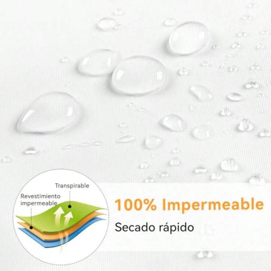 XISH Cortina De Baño De Tela Impermeable Cortina De Baño De Tela Lavable con 12 Ganchos 71 X 71 Pulgadas Blanco Neutro Opaco Cortinas De Baño Blanco - Blanco - Ver 1