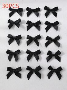 6个/15个/30个装女士小发夹 - 黑色，丝带大蝴蝶结发夹，时尚甜美芭蕾可爱女孩发夹，彩色蕾丝发夹，INS Y2K朋克风，适合日常、节日、派对搭配，头部饰品，女士发饰，发夹 - 黑色 - 查看 9