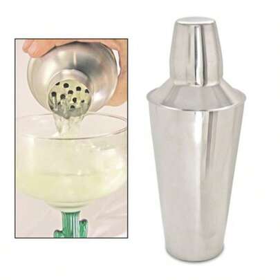Coctelera de bar de 28 onzas con colador superior y tapa, kit de bartender de 3 piezas