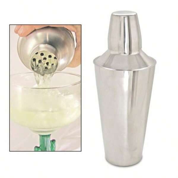 Coctelera de bar de 28 onzas con colador superior y tapa, kit de bartender de 3 piezas