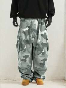 Men's Casual Fashionable Cargo Pants, Outdoor Camouflage Cargo Pants, Spring/Autumn - Mint Green - View 6