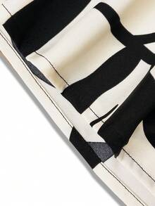 Keke Bloomly 女士优雅 A 字几何印花中长连衣裙，泡泡袖蝴蝶结装饰，圆领，可机洗，适合春夏休闲至半正式场合，应季时尚，展现女性魅力，轻盈面料，时尚女装 - 彩色 - 查看 6