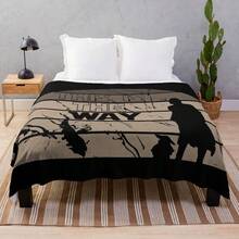 This Is The Way M A N D O SStar Wars Throw Blanket - Ultra Soft Flannel Blanket For Couch, Bed And Sci-Fi Decor, Bold Typographic Mandalorian Design, Cozy Lightweight Gift For SDisney Fans And TV Series Lovers - Main Image Color - View 1