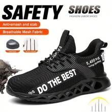 (Local Shipment) Steel Toe Black Work Shoes All-Season,Indestructible Lightweight Working Sneakers Black,Puncture-Proof & Smash-Resistant Design,Women's Work Shoes With Steel Toe Anti Smashing Anti Slip Work Shoes Women's Outdoor Sports Shoes Black,Puncture Proof Comfortable Indestructible Sneakers With Specialized Work Insole For Industry Construction Warehouse,Comfortable Work Shoe Sneakers,Steel Toe Shoes Womens Lightweight Safety Shoes Black,Unisex Steel Toe Safety Sneakers For Men And Women, Lightweight & Anti-Slip Work Trainers With Air Cushion, Lightweight Breathable Construction Industrial Work Safety Sneakers – Unisex Steel Toe Safety Sneakers For Men And Women, Lightweight & Anti-Slip Work Trainers With Air Cushion,  Fashionable All-Season Shoes For Warehouse, Outdoor, Restaurant, Delivery & Training Use - Black - View 1