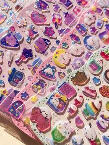 3D全息可变卡通3D贴纸，闪亮梦幻迷你贴纸