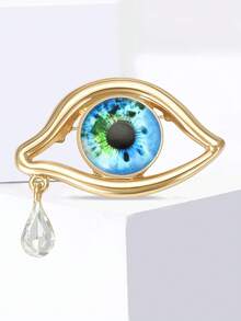 精致镂空吊坠眼形胸针 - 创意别针，男女通用，适合宴会、服装配饰/朋友聚会徽章礼物 - 眼睛 - 查看 11
