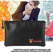 Document Bag Maletín Resistente al fuego Impermeable Cremallera a prueba de fuego A4 Portátil para uso en el hogar Pasaporte Dinero Certificados Portátil (11.4 x 7.9in),37497995 - Multicolor - Ver 2