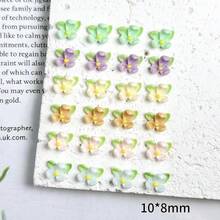 100Pcs Mixed Styles Spring Summer Nail Art Charms Colorful Gardenia Nail Accessories For Floral Nails Decor Cream Resin Nail Supplies Luminous Design Nail Gems For Women DIY Manicure, Orange - 橘子 - 查看 6